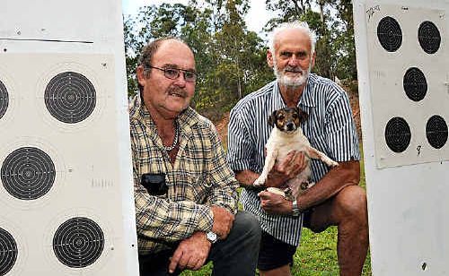 GOOD IDEA: Brian Cooper and Norm Pratt think a new shooting range at Corella would be a good idea. GOOD IDEA: Brian Cooper and Norm Pratt think a new shooting range at Corella would be a good idea.